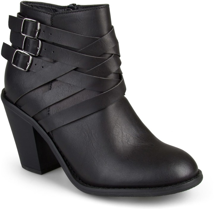 booties with buckles and straps
