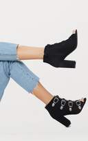 Thumbnail for your product : PrettyLittleThing Black Western Buckle Block Heel Sandal