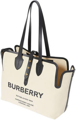 Burberry Medium Soft Belted Canvas Tote Bag