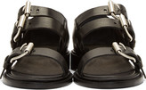 Thumbnail for your product : Rag and Bone 3856 Rag & Bone Black Leather BeltedHudson Sandal