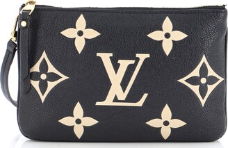 Louis Vuitton Double Zip Pochette Bicolor Monogram Empreinte Giant