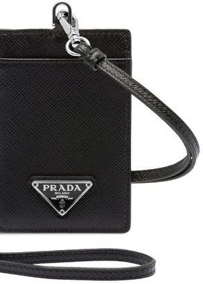 Prada Saffiano leather badge holder - ShopStyle