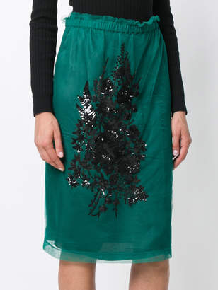 No.21 embellished midi skirt