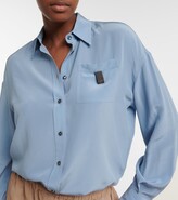 Thumbnail for your product : Brunello Cucinelli Silk crepe de Chine shirt