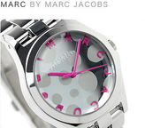 Thumbnail for your product : Marc Jacobs *New Womens Watch HENRY GLOSSY POP Silver Pink Bracelet /Box MBM3266