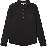 Thumbnail for your product : Burberry Checked placket polo shirt 8-14 years