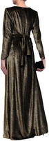 Thumbnail for your product : Alberta Ferretti Wrap-effect Devoré-velvet Gown