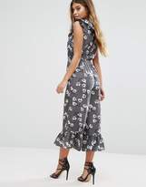 Thumbnail for your product : boohoo Floral Print Ruffle Edge Jumpsuit