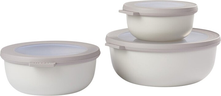 Container Store Mepal CIRQULA Round Food Conatiners Nordic-White Set of 6