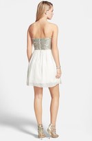 Thumbnail for your product : Way-In Sequin Strapless Skater Dress (Juniors)