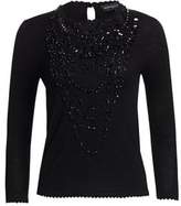 Thumbnail for your product : Carolina Herrera Night Collection Wool Embellished Top