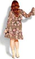 Thumbnail for your product : City Chic Kindred Floral Dress - taupe