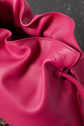 Loewe Flamenco Medium Leather Clutch - Pink - ShopStyle