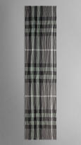 Thumbnail for your product : Burberry Check Linen Crinkled Scarf