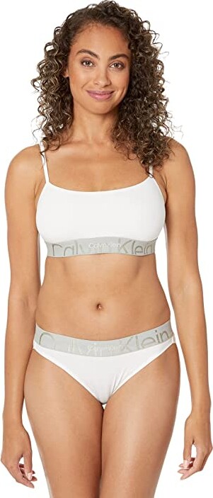 Calvin Klein Underwear Monolith Cotton Unlined Bralette (White) Women's  Lingerie - ShopStyle Bras