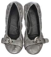 Thumbnail for your product : Christian Dior Leather Round-Toe Flats