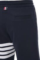 Thumbnail for your product : Thom Browne Intarsia Stripes Cotton Jersey Shorts