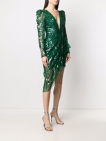 Thumbnail for your product : ZUHAIR MURAD Draped Sequin-Embellished Dress