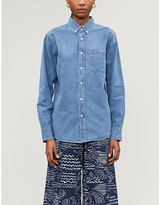 Thumbnail for your product : Obey Keble organic denim shirt
