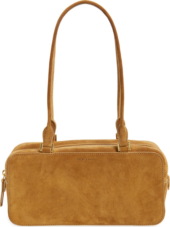 Veronica Beard Boxy Suede Shoulder Bag