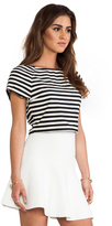 Thumbnail for your product : Alice + Olivia Connelly Striped Crop Top