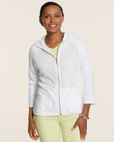 Thumbnail for your product : Chico's Bri Cotton Mesh Hooded Jacket