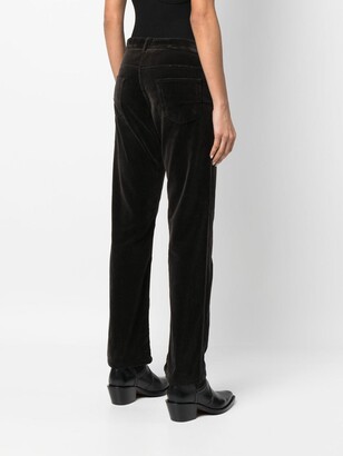 Christian Dior 2010s Pre-Owned Velvet Straight-Leg Trousers