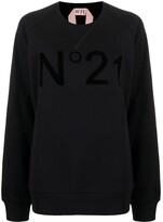 Thumbnail for your product : No.21 Flocked Logo Cotton Sweatshirt