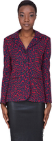 Thumbnail for your product : Christopher Kane Red Wool Leopard Blazer