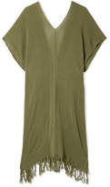 Thumbnail for your product : Caravana Itzanami Fringed Cotton-gauze Midi Dress
