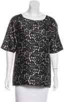 Thumbnail for your product : Michael Kors Wool & Silk Lace Print Top