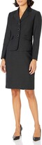 Thumbnail for your product : Le Suit Women's Striped Tweed 3 Button Notch Collar Skirt Suit Set