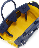 Thumbnail for your product : Ralph Lauren Soft Ricky 33 Medium Bicolor Satchel Bag, Blue/Yellow