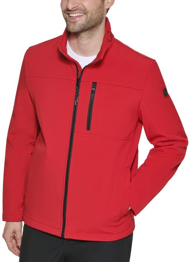 calvin klein men's soft shell jacket