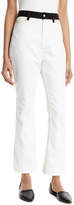 Thumbnail for your product : Rosetta Getty High-Rise Skinny Flared Cropped Jeans w/ Contrast Pockets