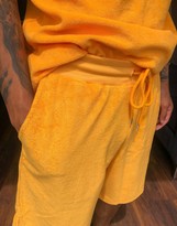 Thumbnail for your product : ASOS DESIGN co-ord shorts in yellow towelling