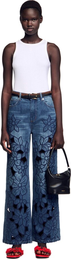 Sandro Embroidered jeans