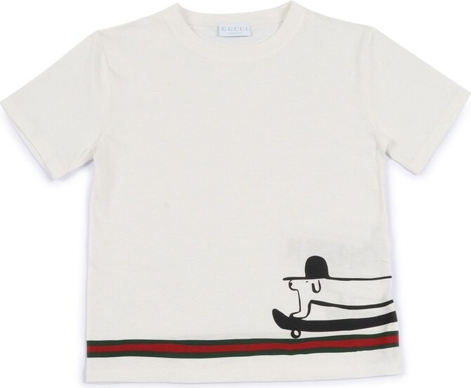 Gucci Children Stripe Detailed Crewneck T-Shirt
