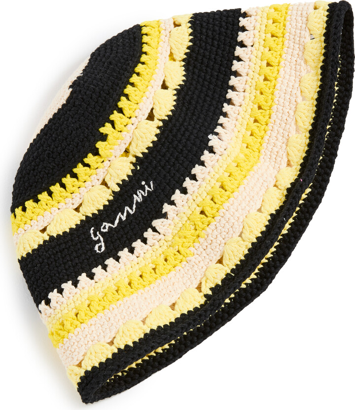 Ganni Cotton Crochet Bucket Hat ShopStyle