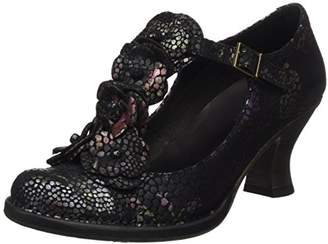 Neosens Women’s S868 Fantasy Rococo Shoes with Vertical Strip, Black (Floral Black)