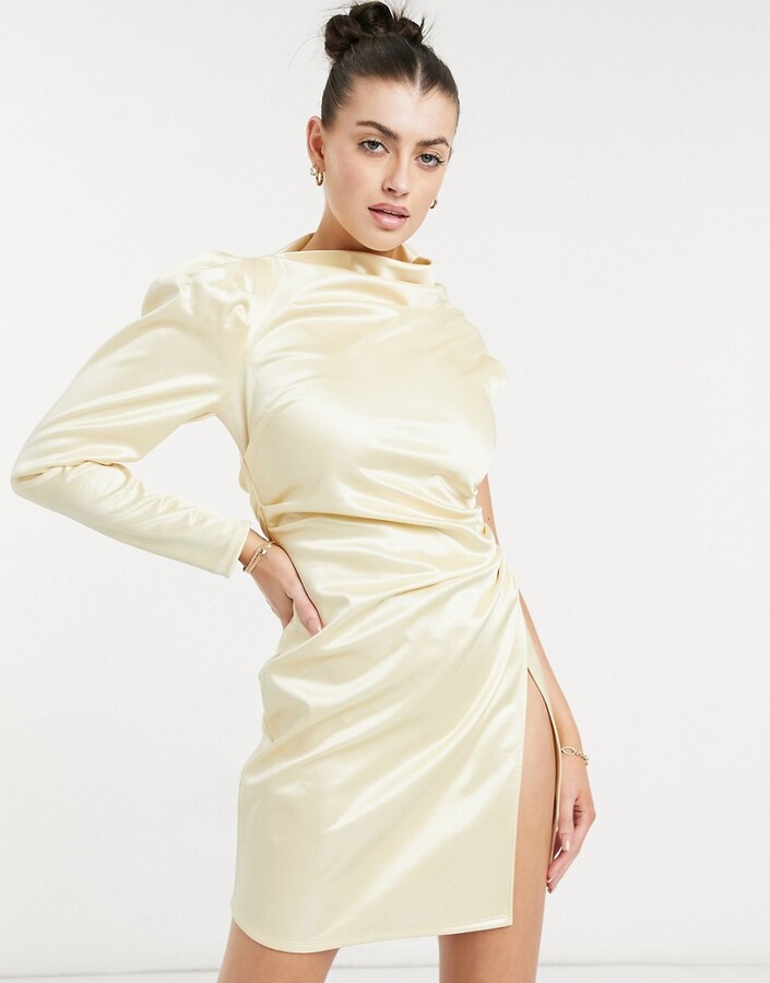 Champagne Wrap Dress | Shop the world's largest collection of fashion |  ShopStyle