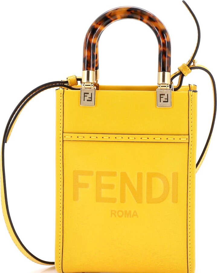 Fendi Sunshine Shopper Tote Leather Mini