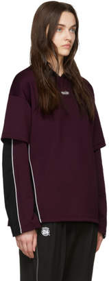 Ader Error ADER error SSENSE Exclusive Purple and Black ASCC Football Long Sleeve T-Shirt