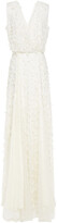 Thumbnail for your product : Rachel Gilbert Fiorella Wrap-effect Embellished Stretch-tulle Gown