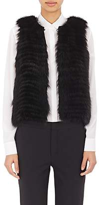 J. Mendel Women's Sequined-Embellished Fur Vest - Black