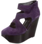 Thumbnail for your product : Clergerie Robert Clergerie Suede Wedge Pumps