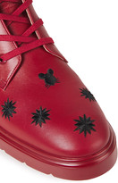 Thumbnail for your product : Stuart Weitzman Mckenzee Embroidered Leather Combat Boots