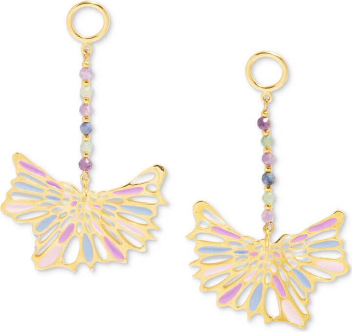 Nectar Nectar New York 18k Gold-Plated Mixed Gemstone Statement Earrings