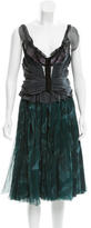 Thumbnail for your product : Nina Ricci Layered Silk Midi Dress w/ Tags
