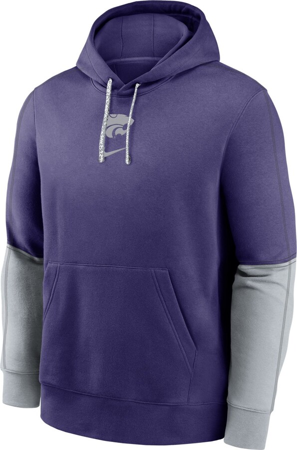 Nike Men's Kansas State Wildcats Purple Team Issue Club Fleece Hoodie, Small